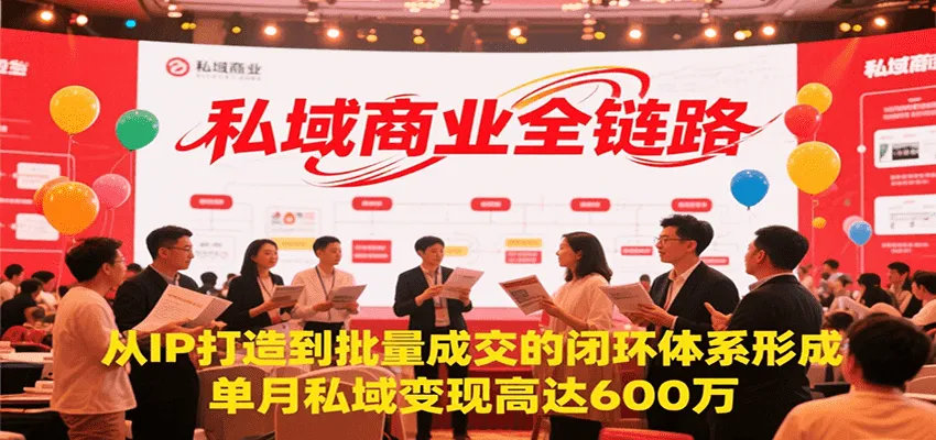 私域商业全链路，从IP打造到批量成交的闭环体系形成，单月私域变现600万