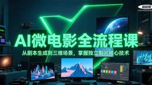 AI微电影全流程课，从剧本生成到三维场景，掌握独立制片核心技术