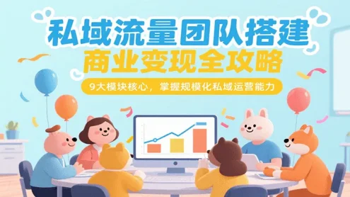 私域流量团队搭建商业变现全攻略，9大模块核心，掌握规模化私域运营能力