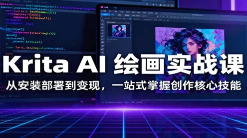 Krita AI 绘画实战课：从安装部署到变现，一站式掌握创作核心技能