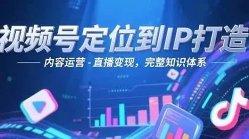 视频号定位到IP打造：账号搭建-内容运营-直播变现，完整知识体系