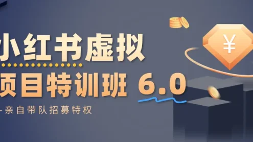 小红书虚拟项目特训班6.0 ，养号/选品/自动发货/爆款笔记(含40节视频课)